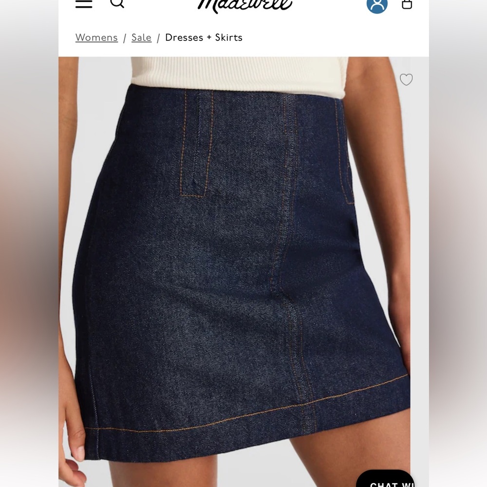 Madewell Dark Blue Mini Skirt
